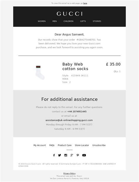 gucci email format|gucci uk contact email.